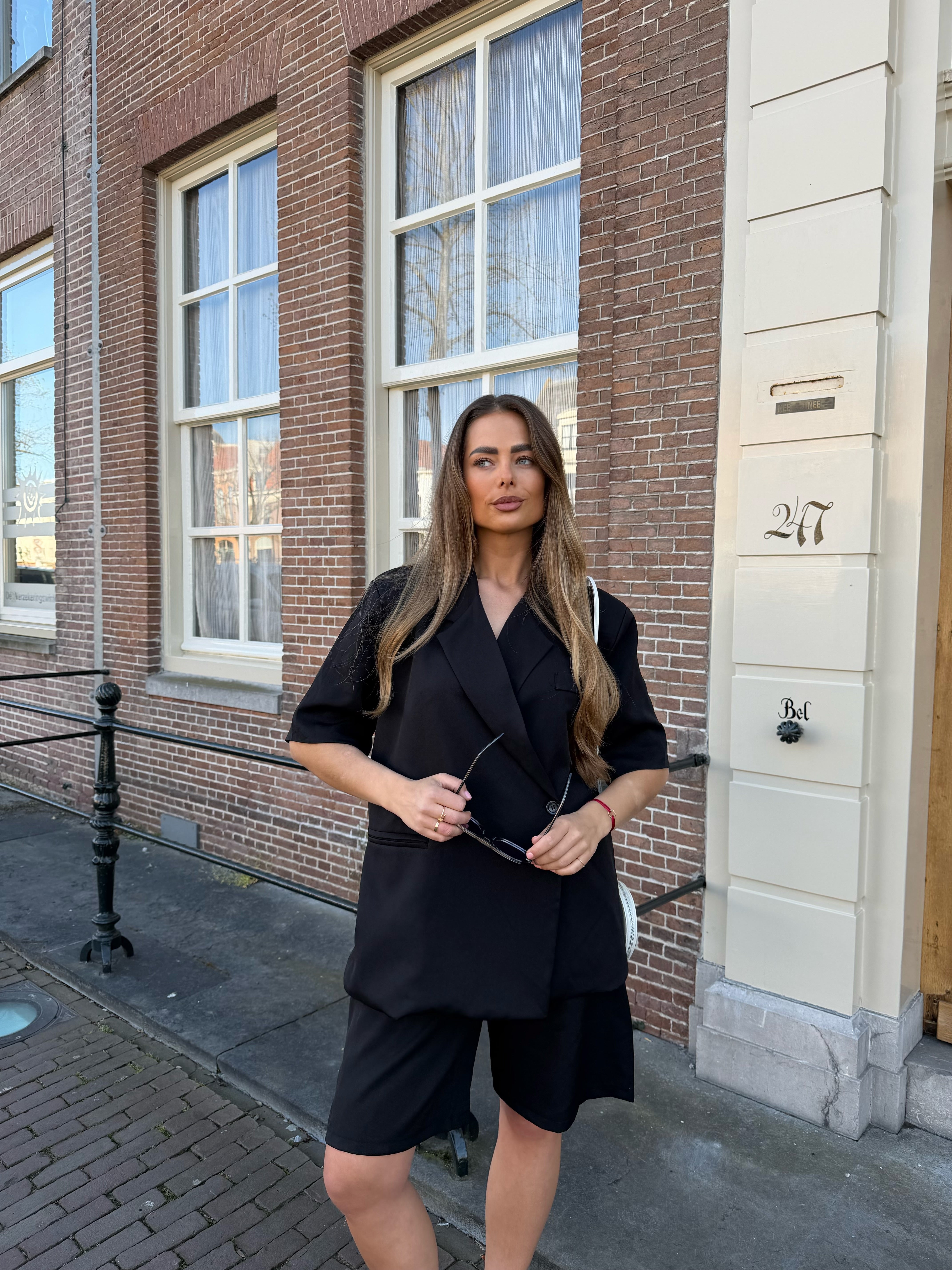 Blazer Two Piece Set Zwart | Bibi