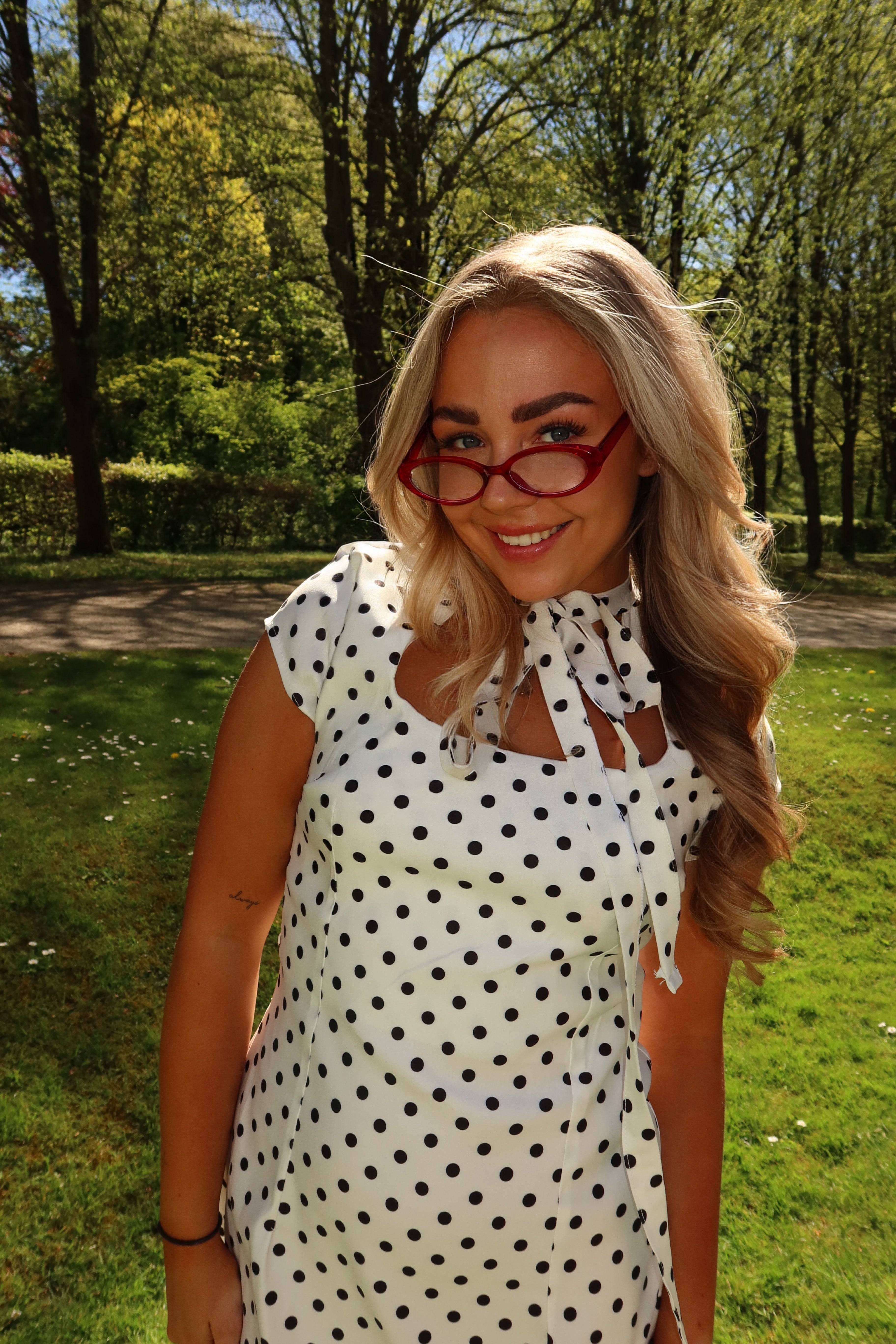 Polkadot Jurkje met Opening