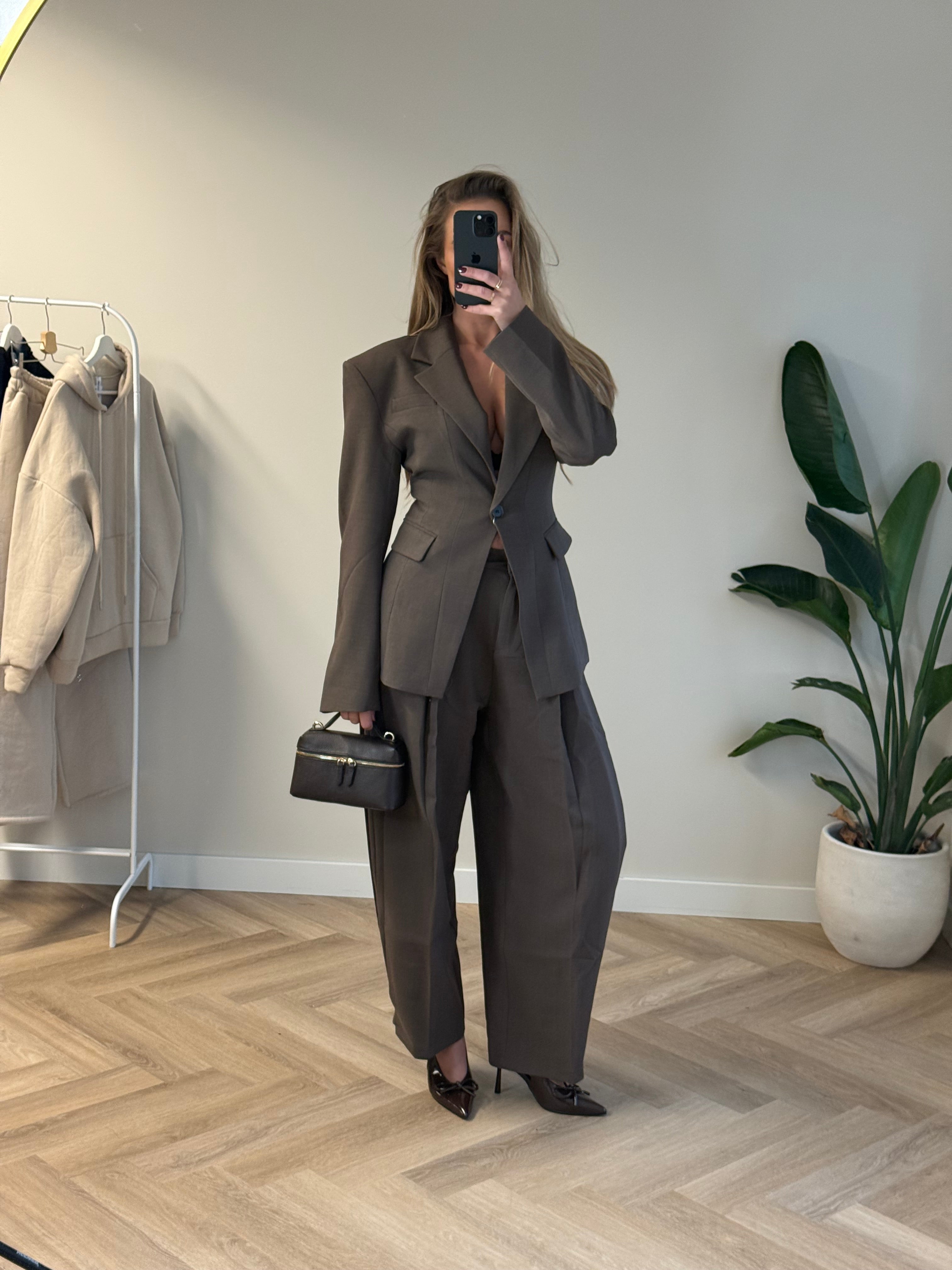 Getailleerde Blazer Army Groen | Indy