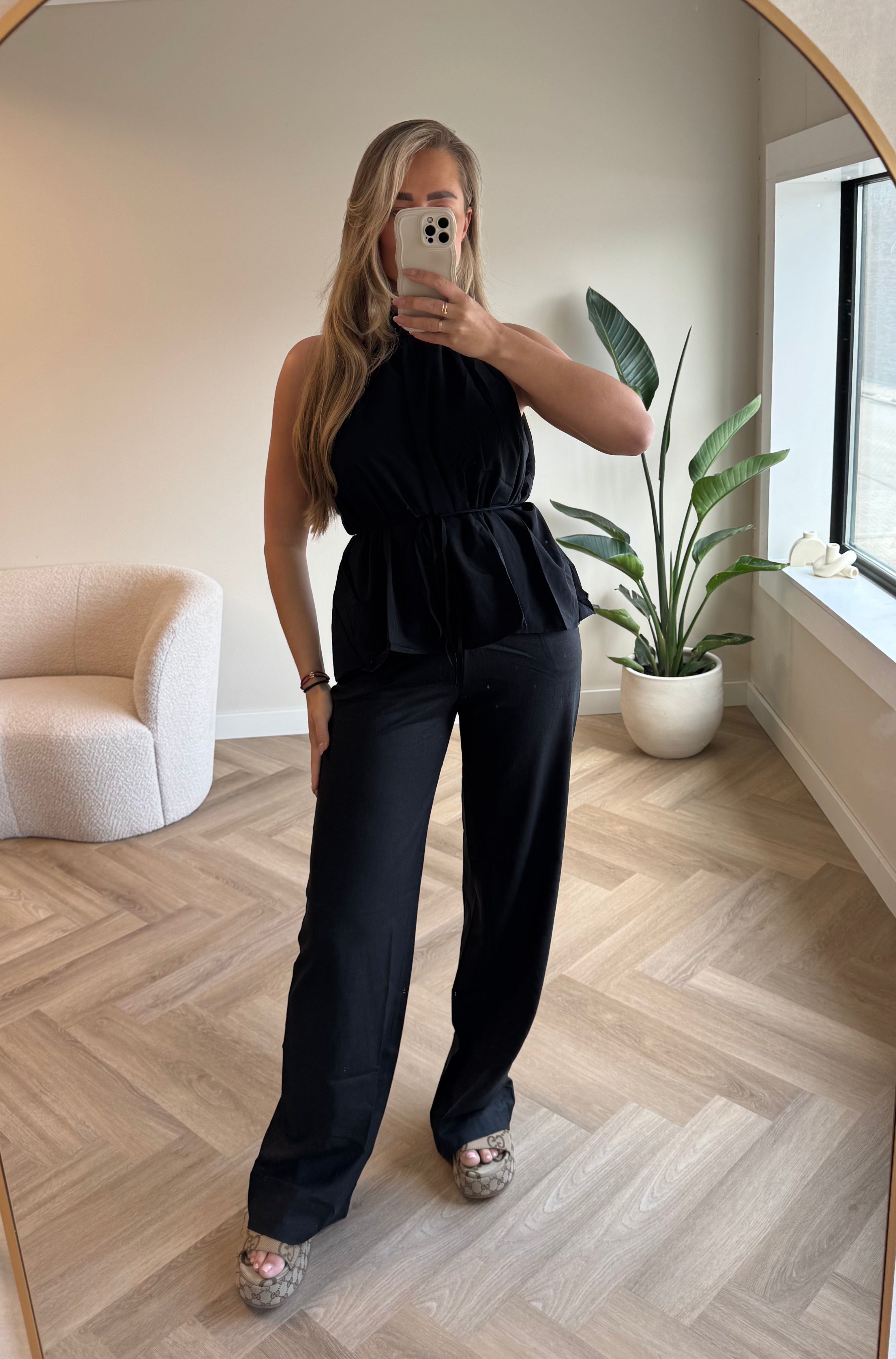 Linnen broek extra lang