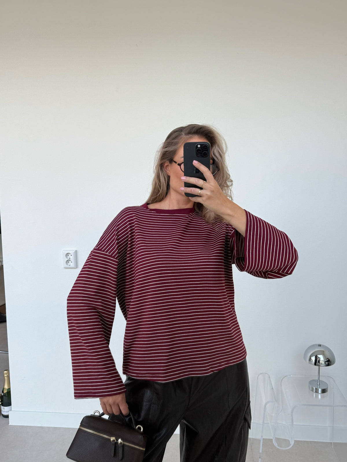 Gestreepte Longsleeve Rood Wit
