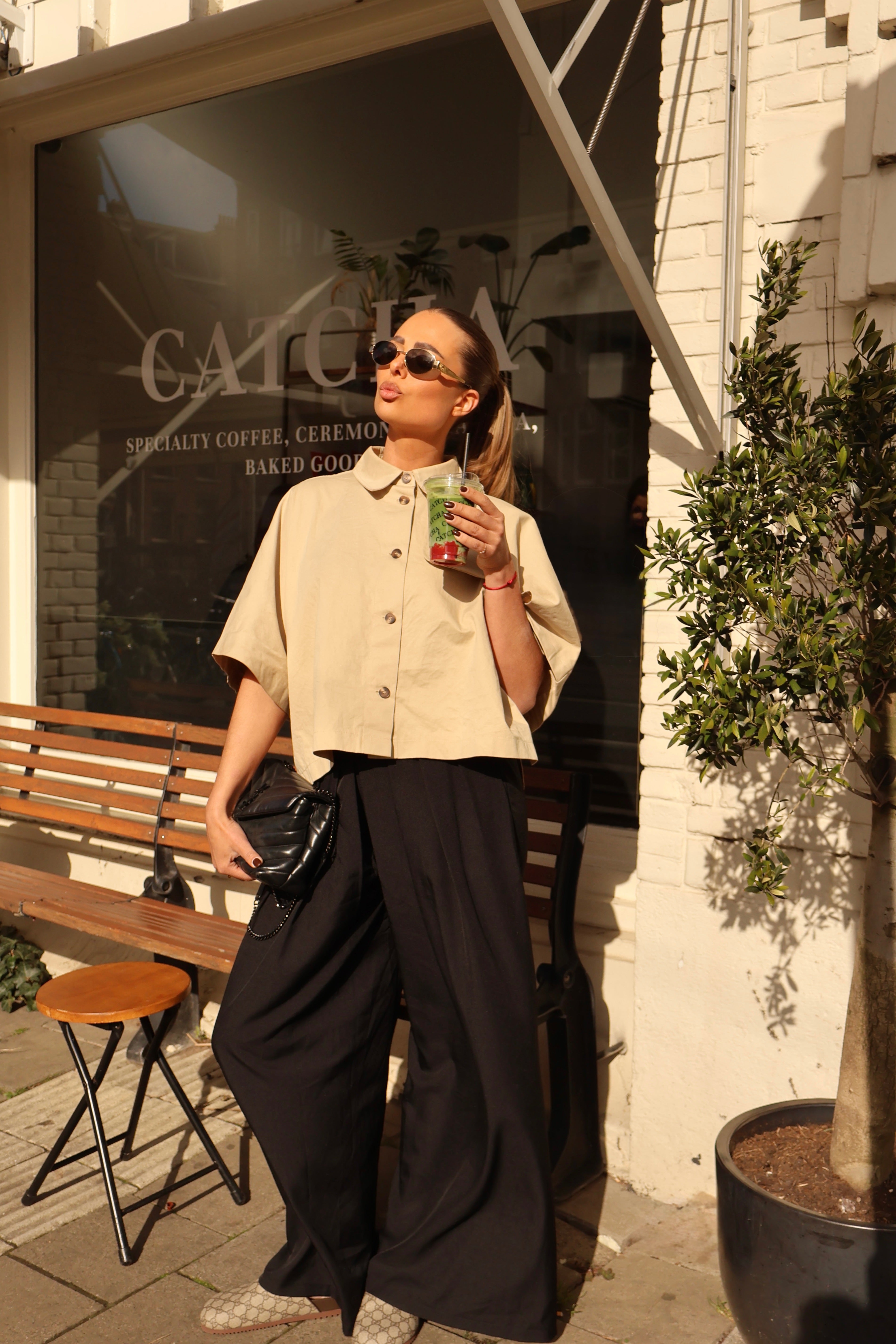 Trench Blouse Beige