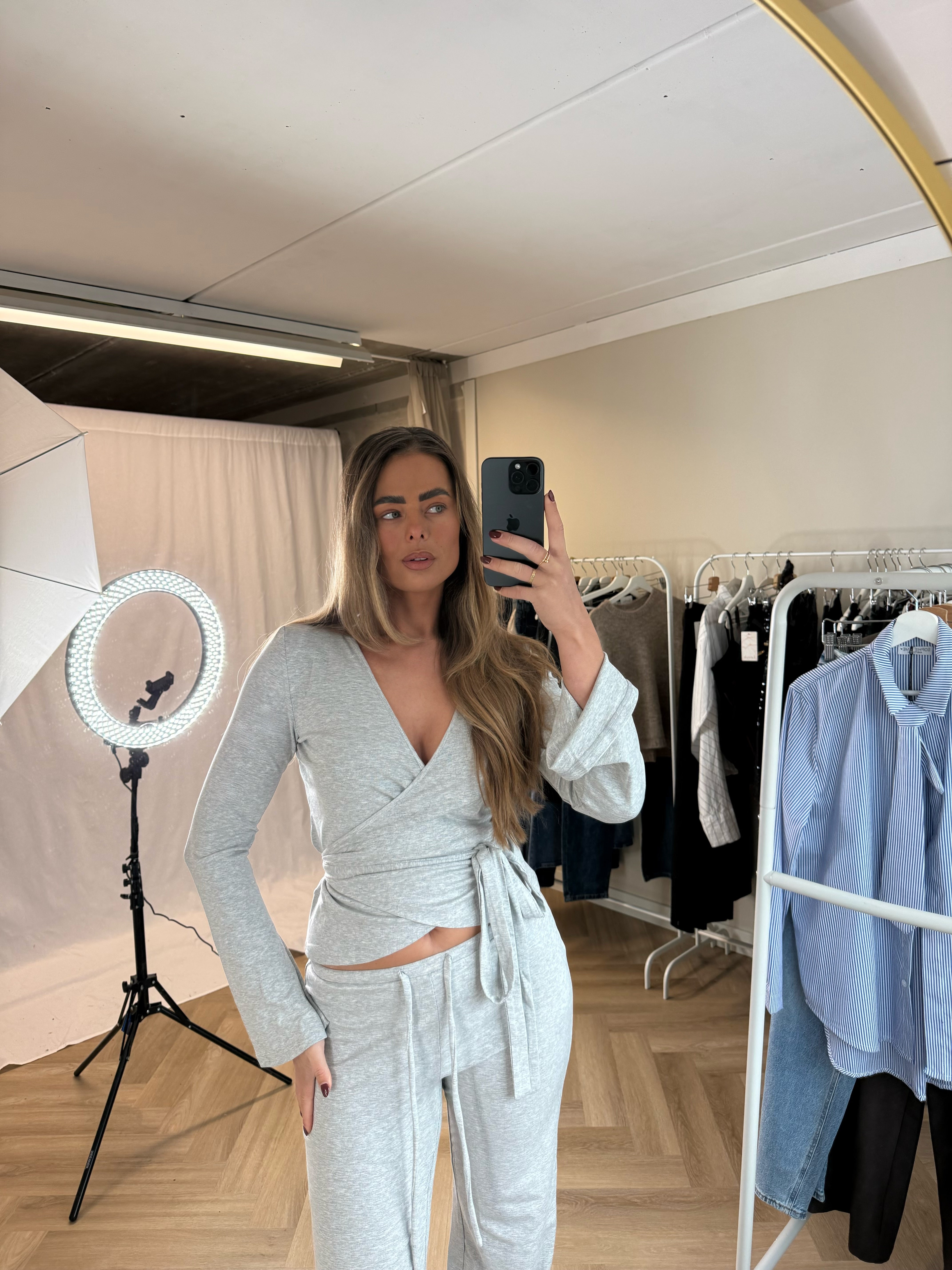 Pilates Wrap Set Grijs | Phileine