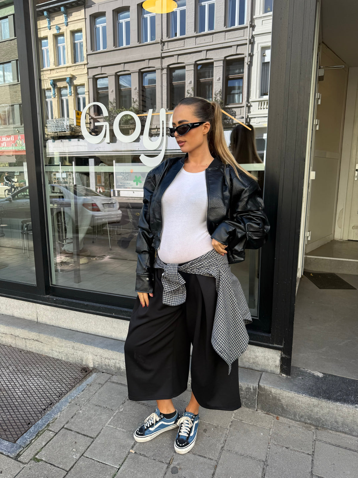 Bermuda Jogger Geplooid Zwart