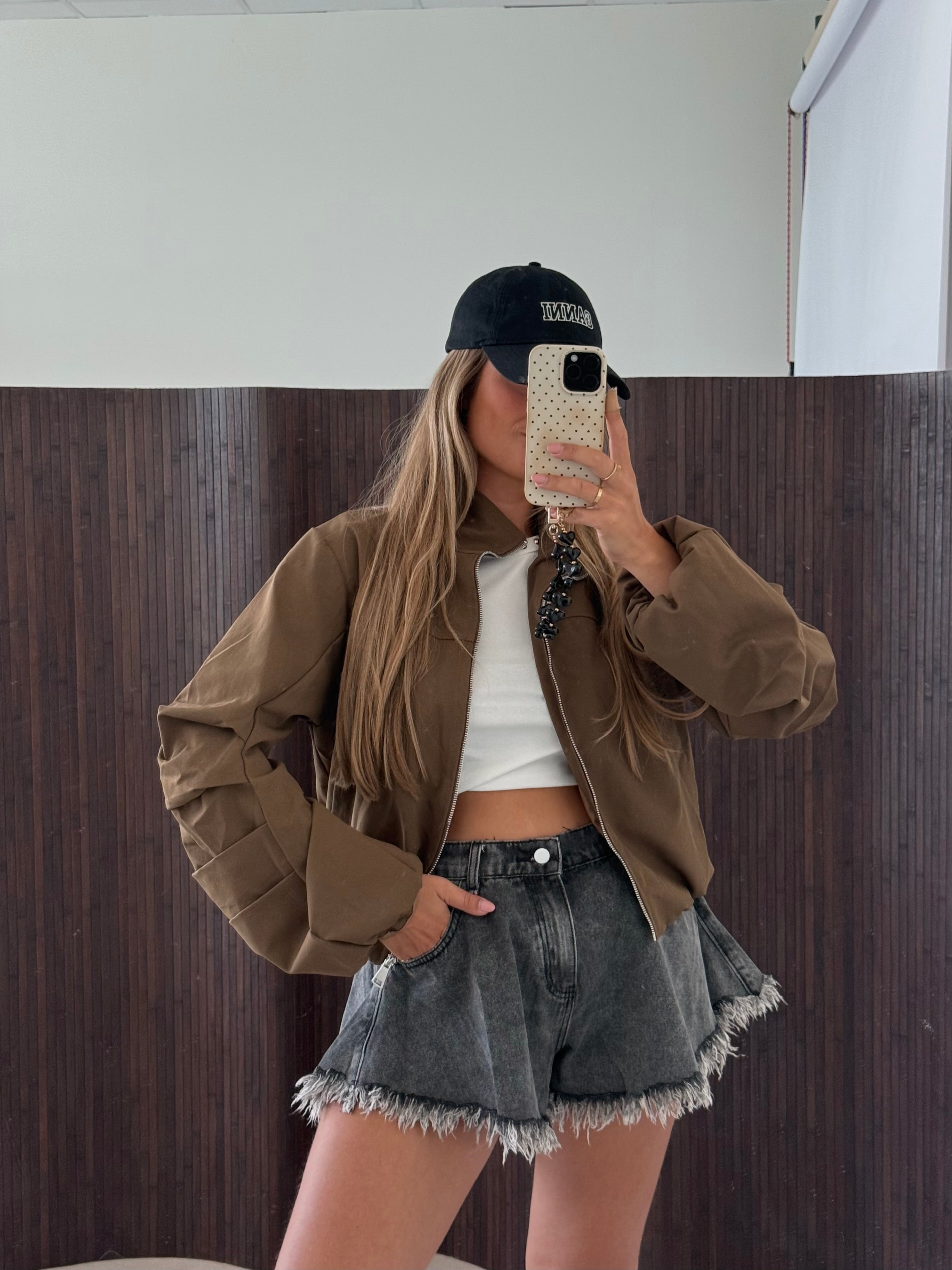 Bomber Jacket Statement Sleeve