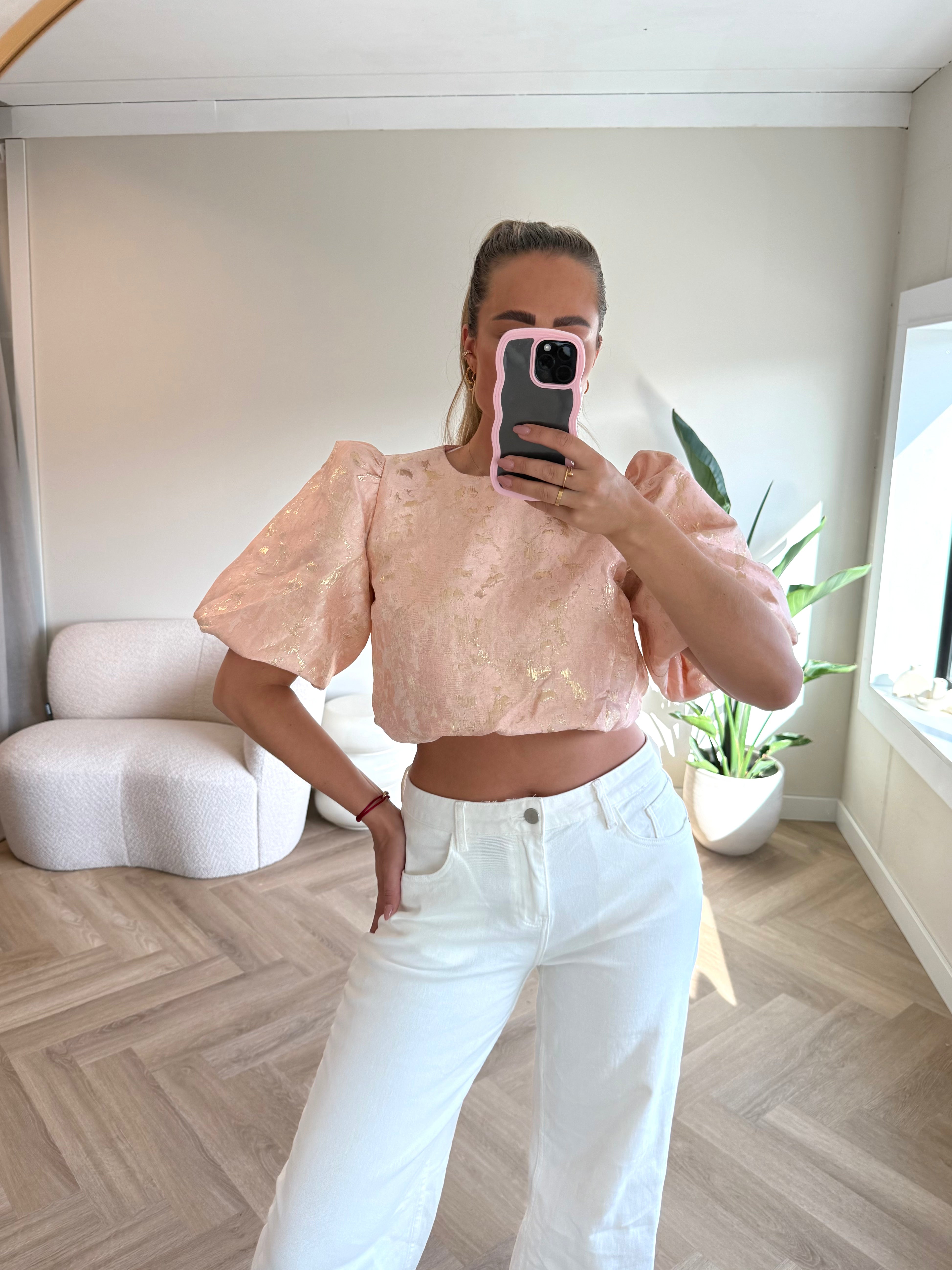 Dames Top Jacquard 