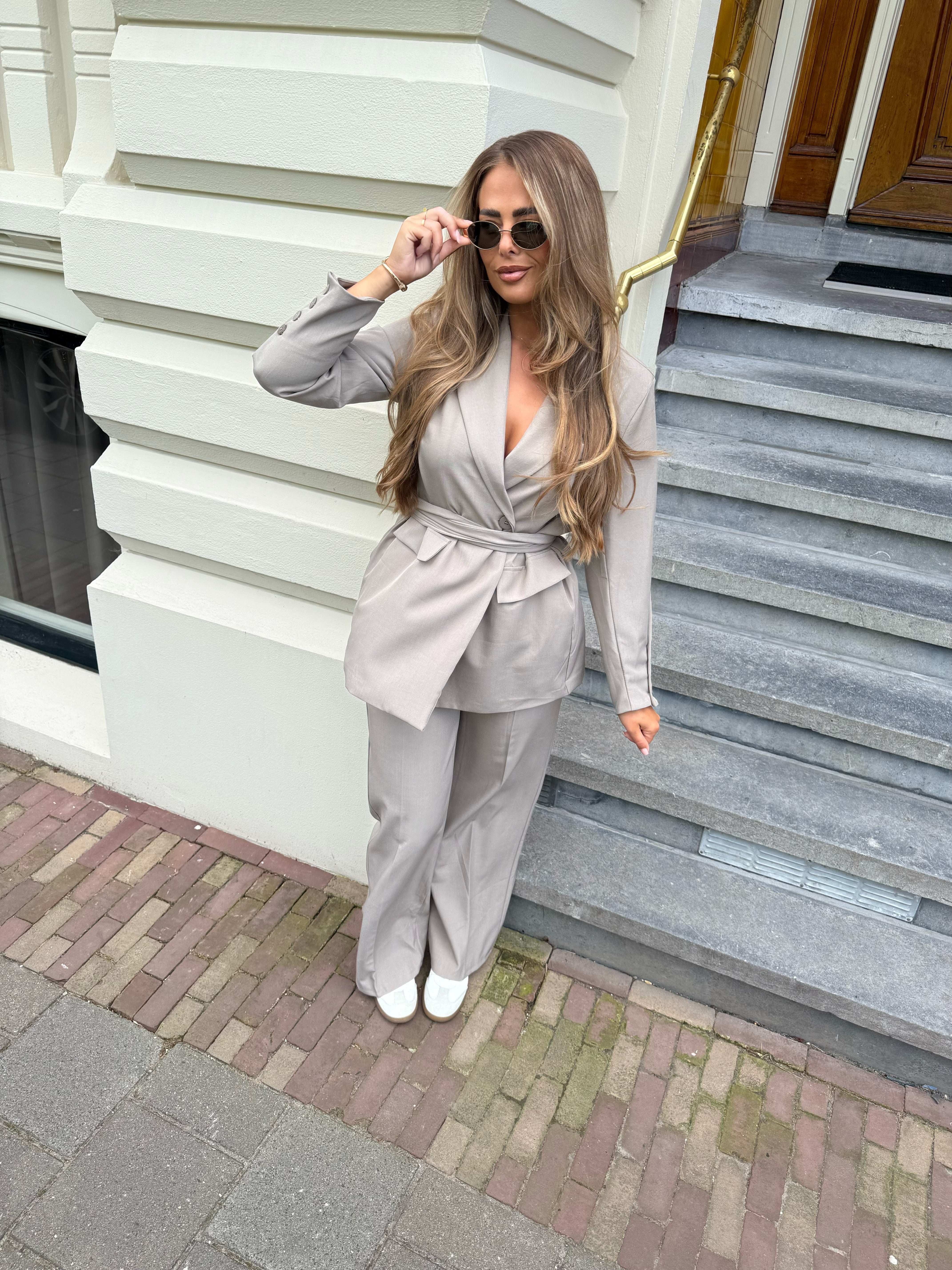 Two Piece Set Blazer Taupe | Noé