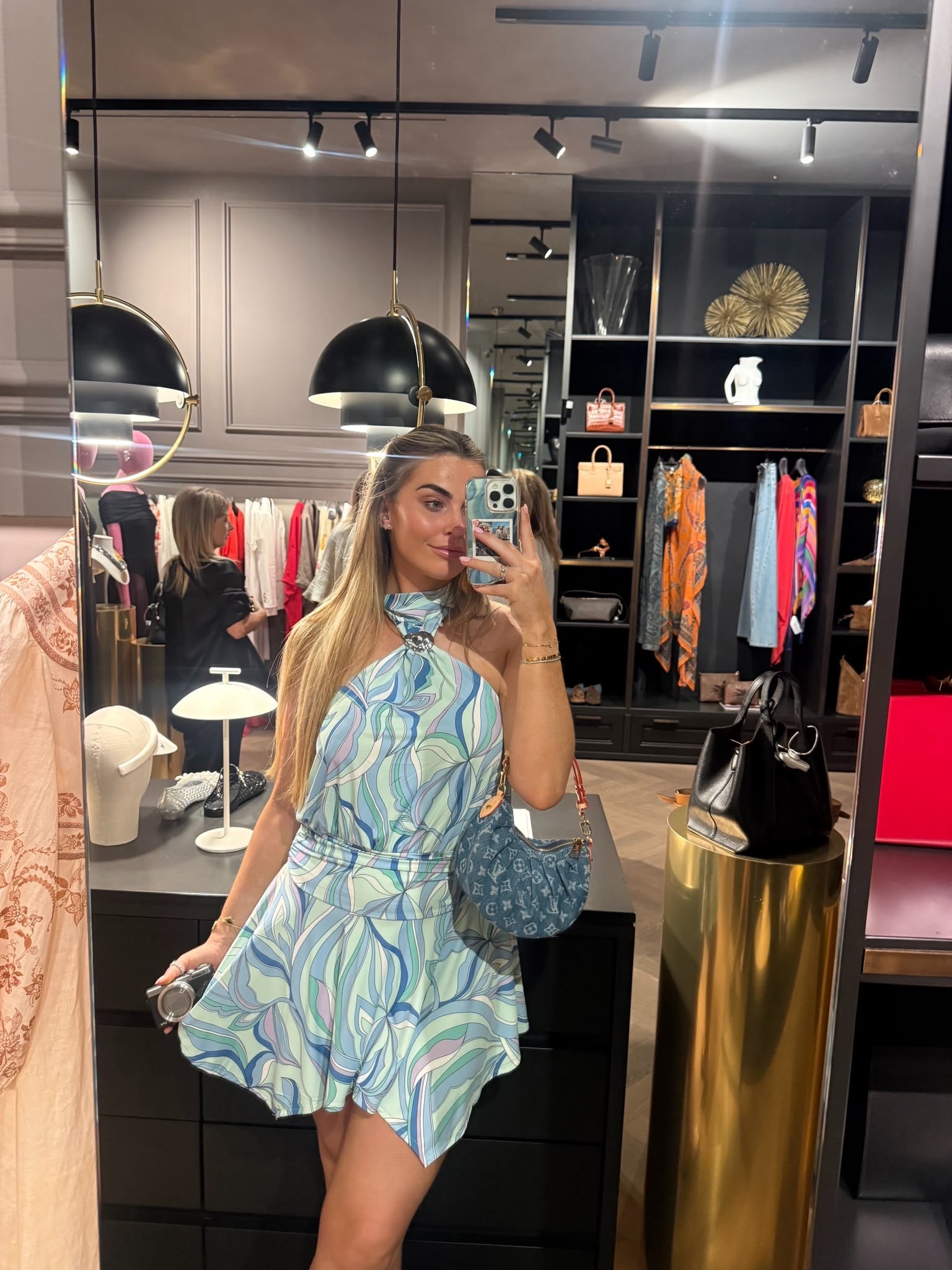 Swirl Summer Dress Blauw | Sammy