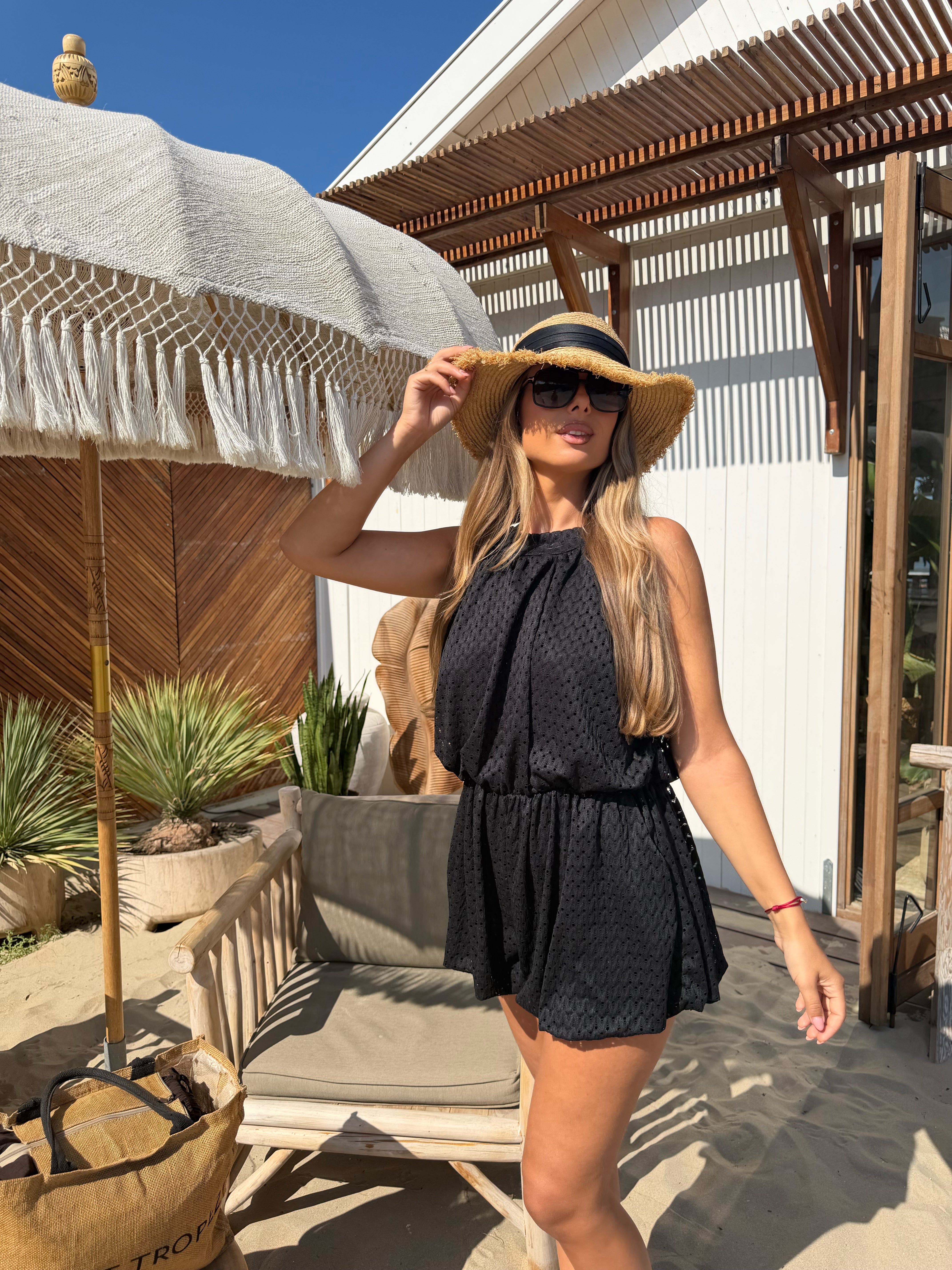 Beach Playsuit Zwart