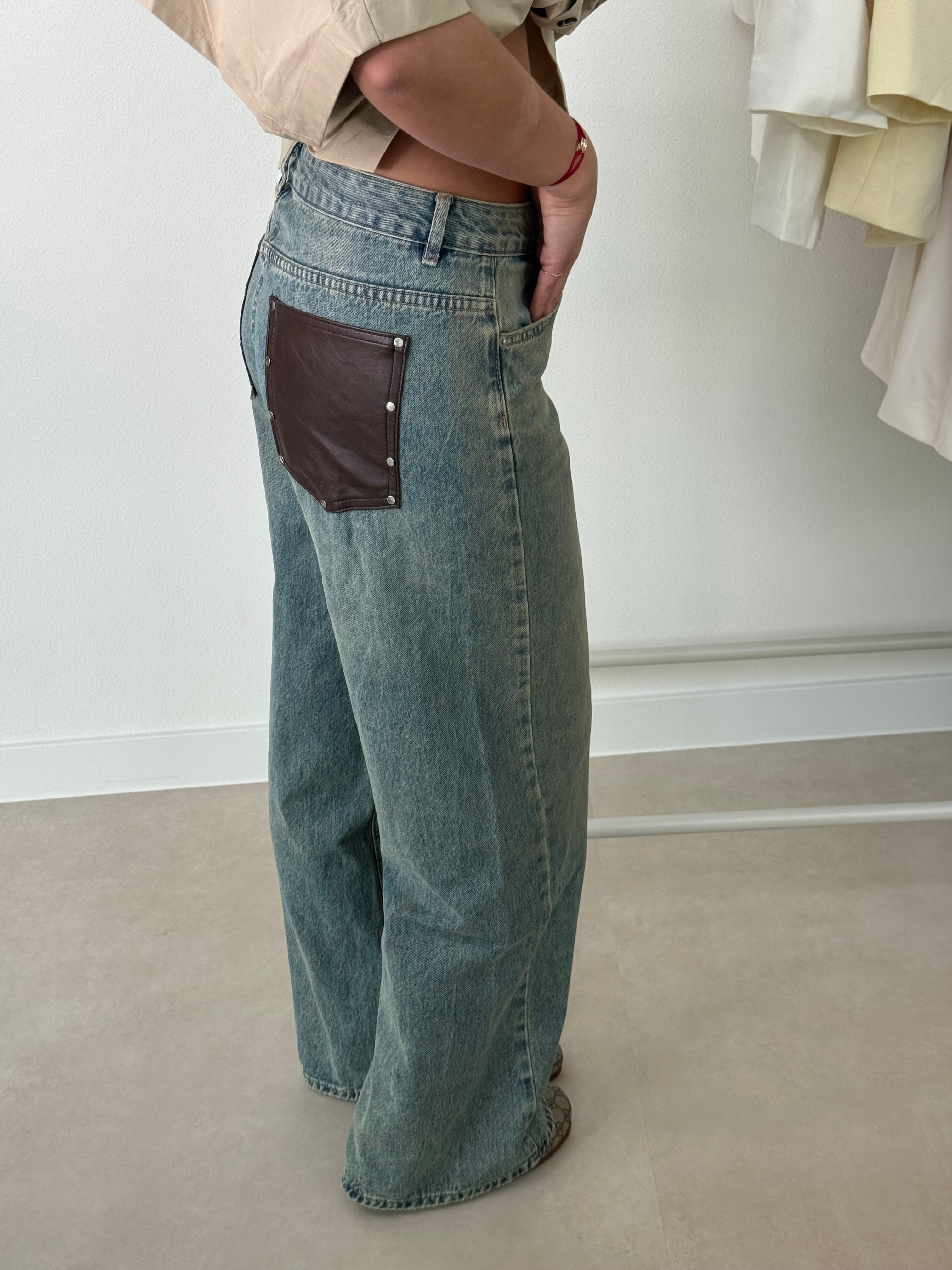 Vintage Jeans Brown Pockets | Jane
