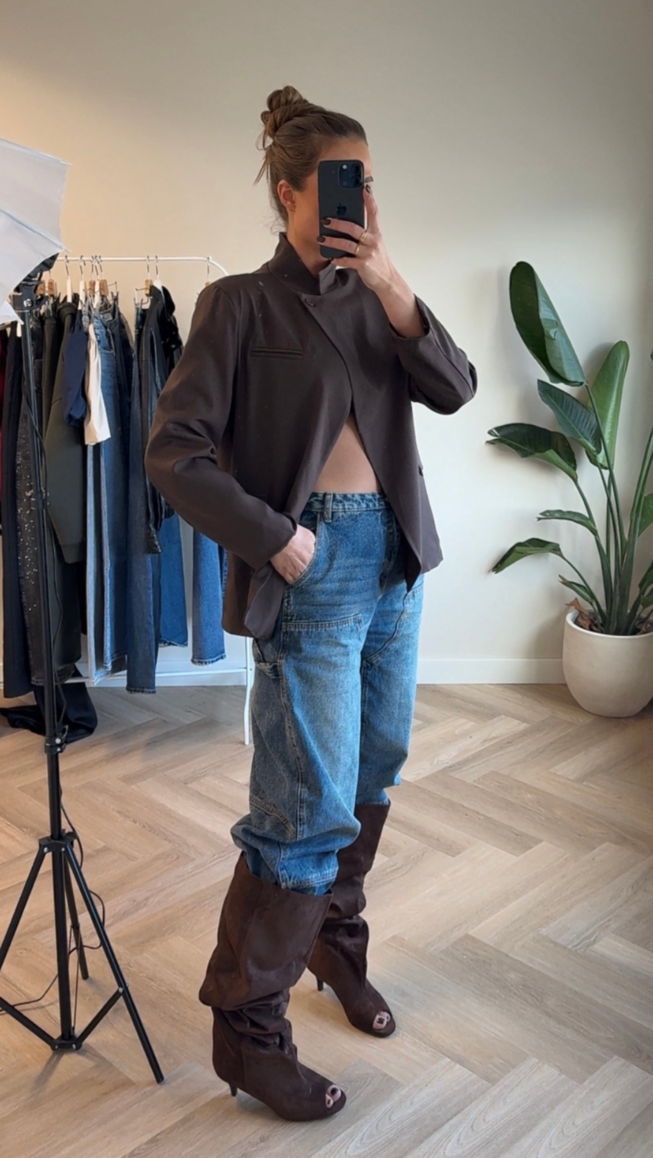 Afzak Laarzen Kitten Heel Bruin