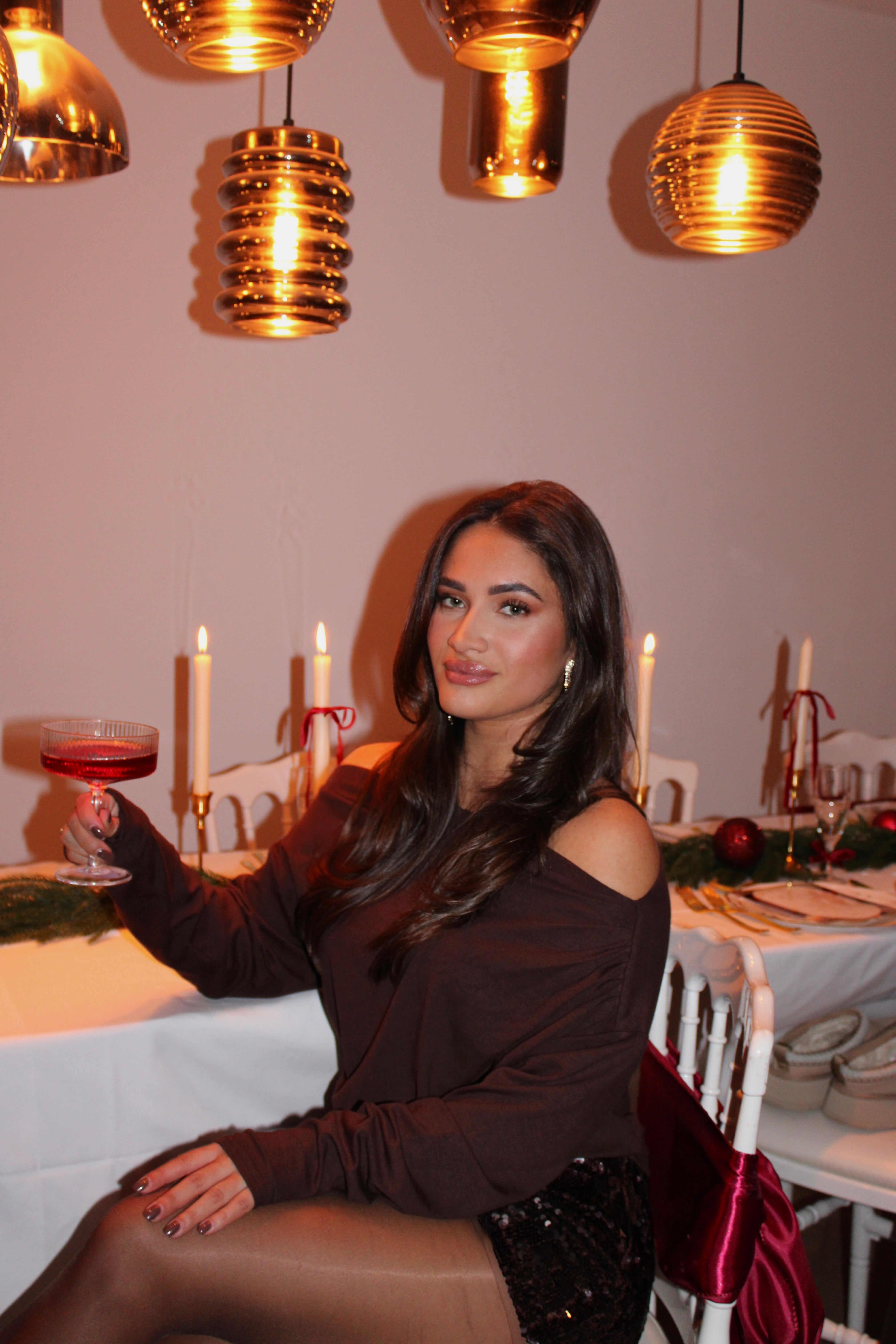 Top Gedrapeerd Bruin | June