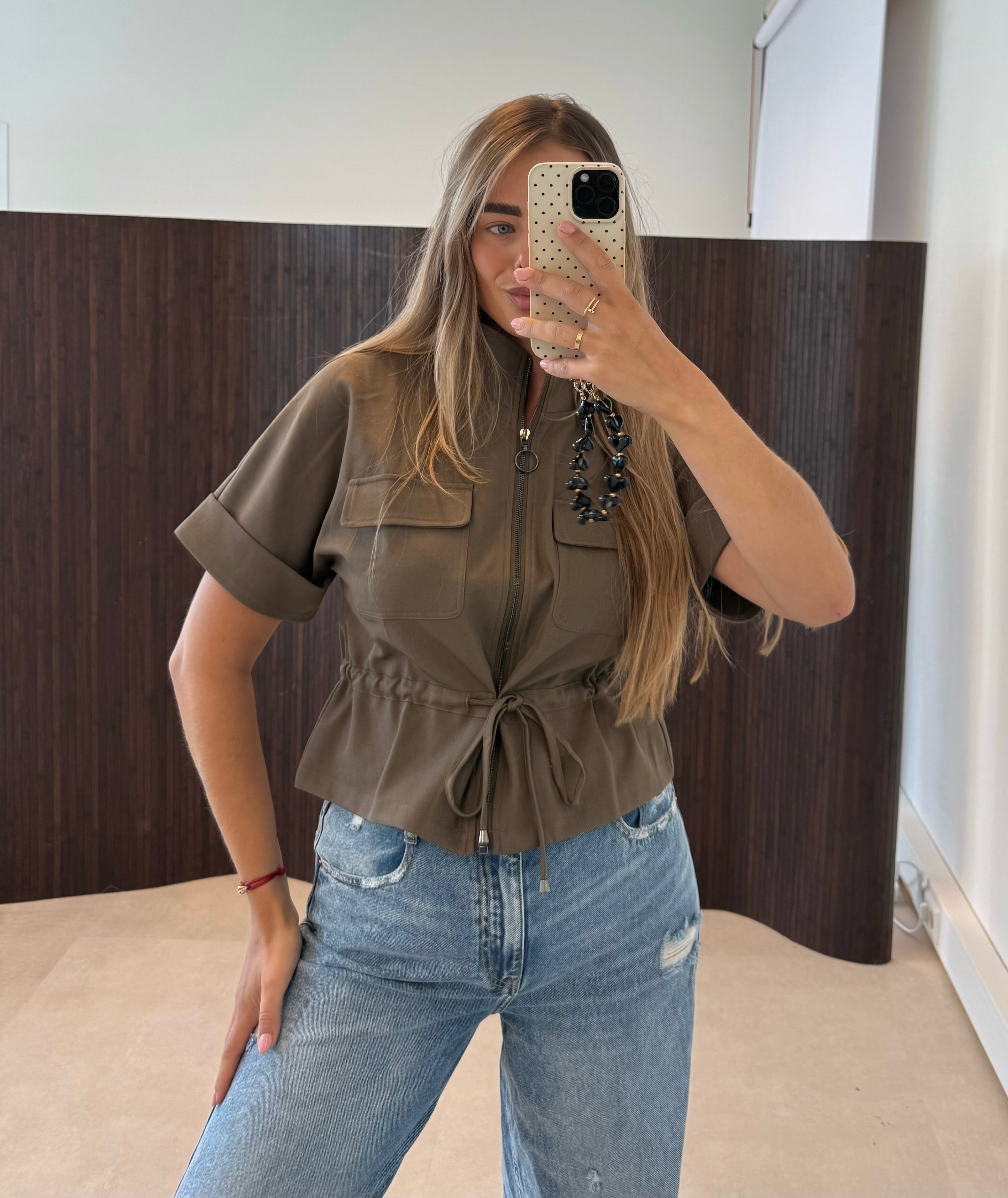 Ambika Cargo Jacket Taupe | Ayla