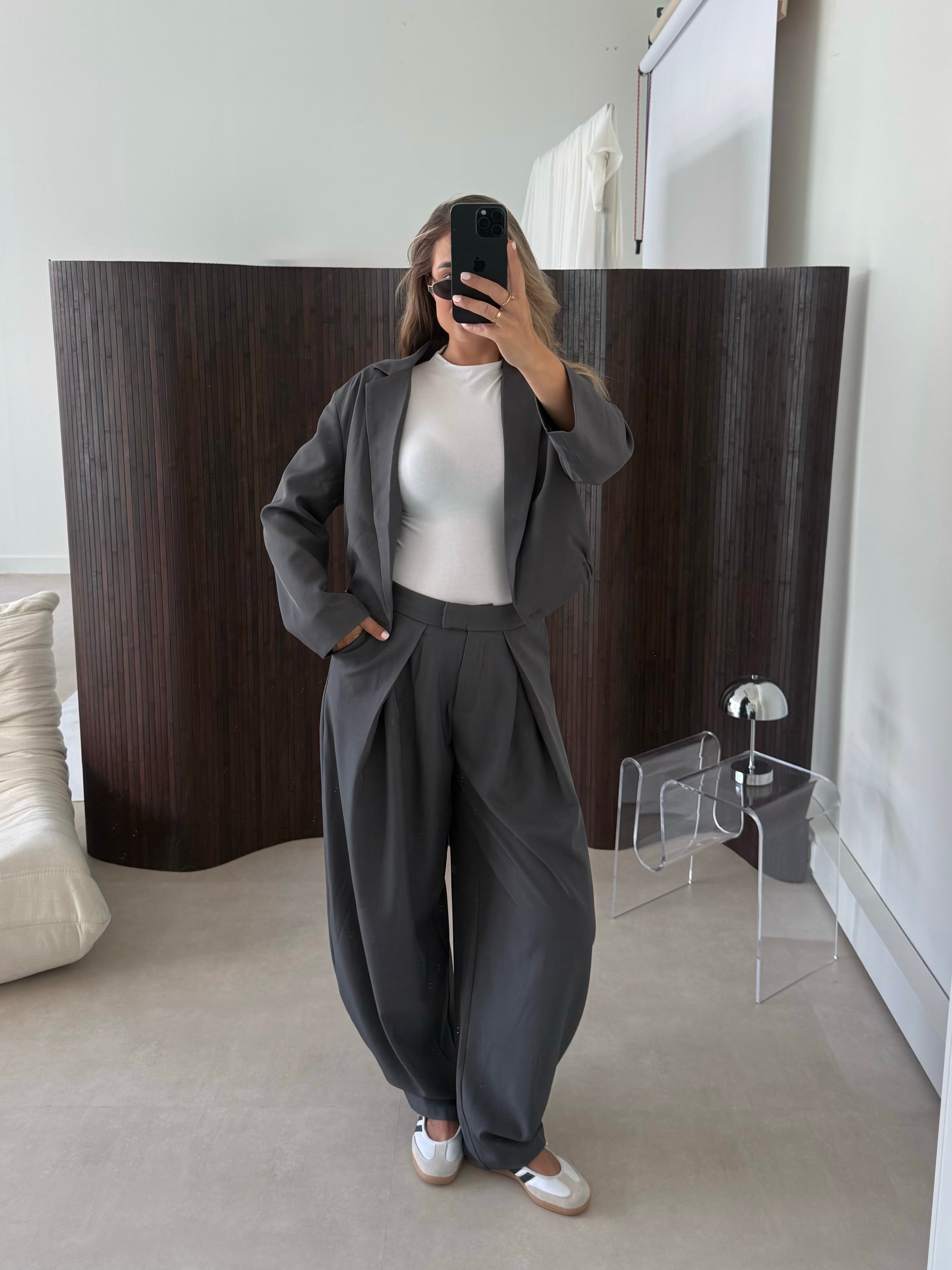 Ambika Pantalon Plooien Grijs | Kate
