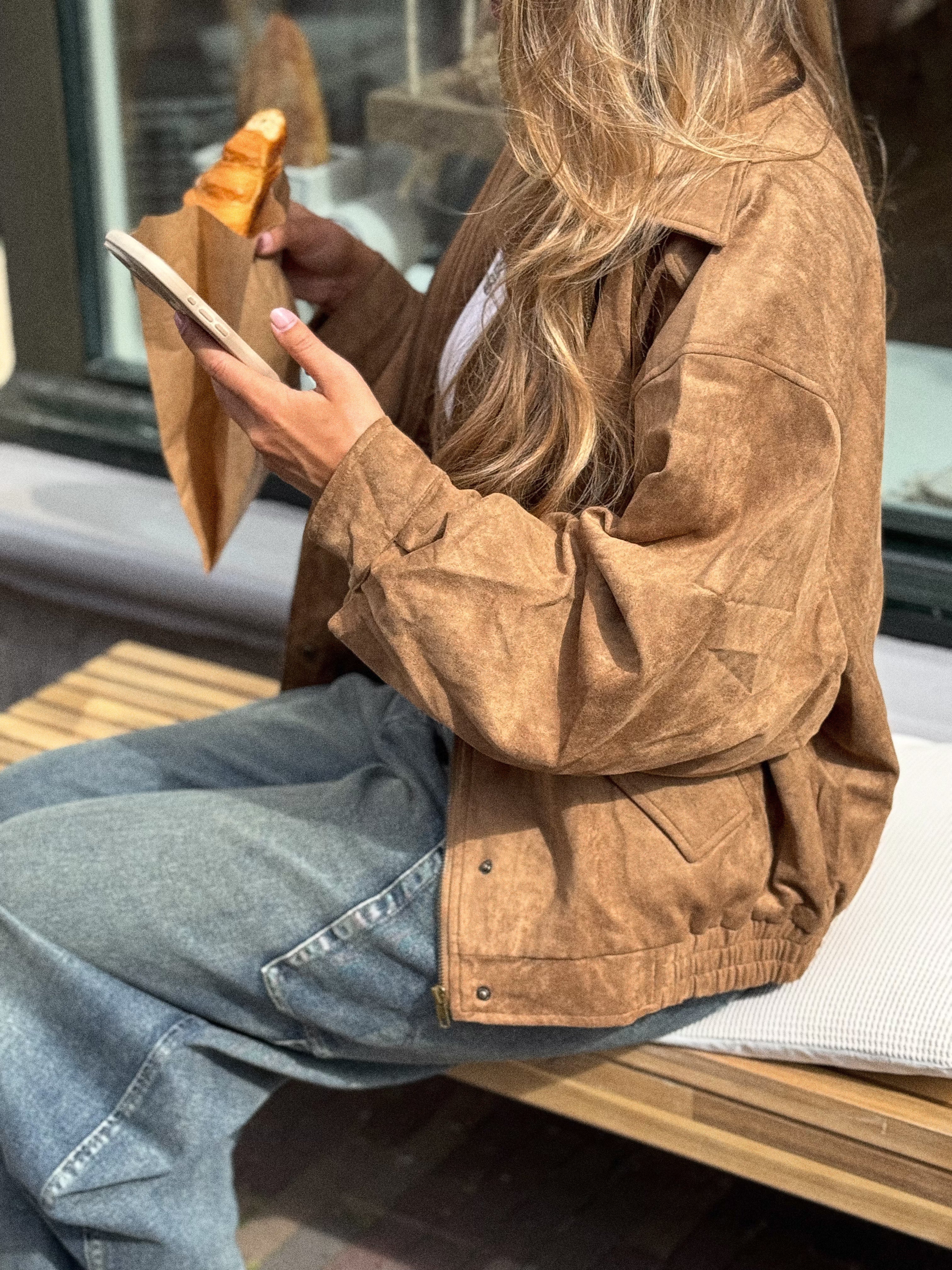 Suède Jacket Camel | Charlie