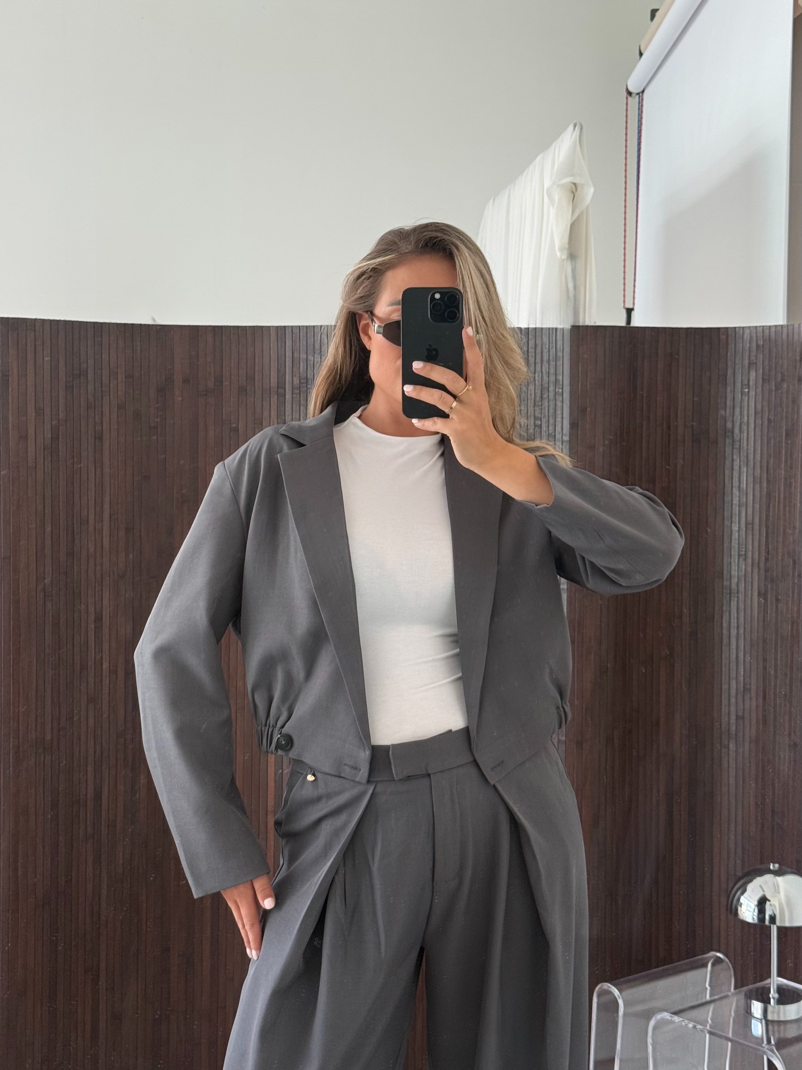 Ambika Bomber Blazer Grijs | Kate