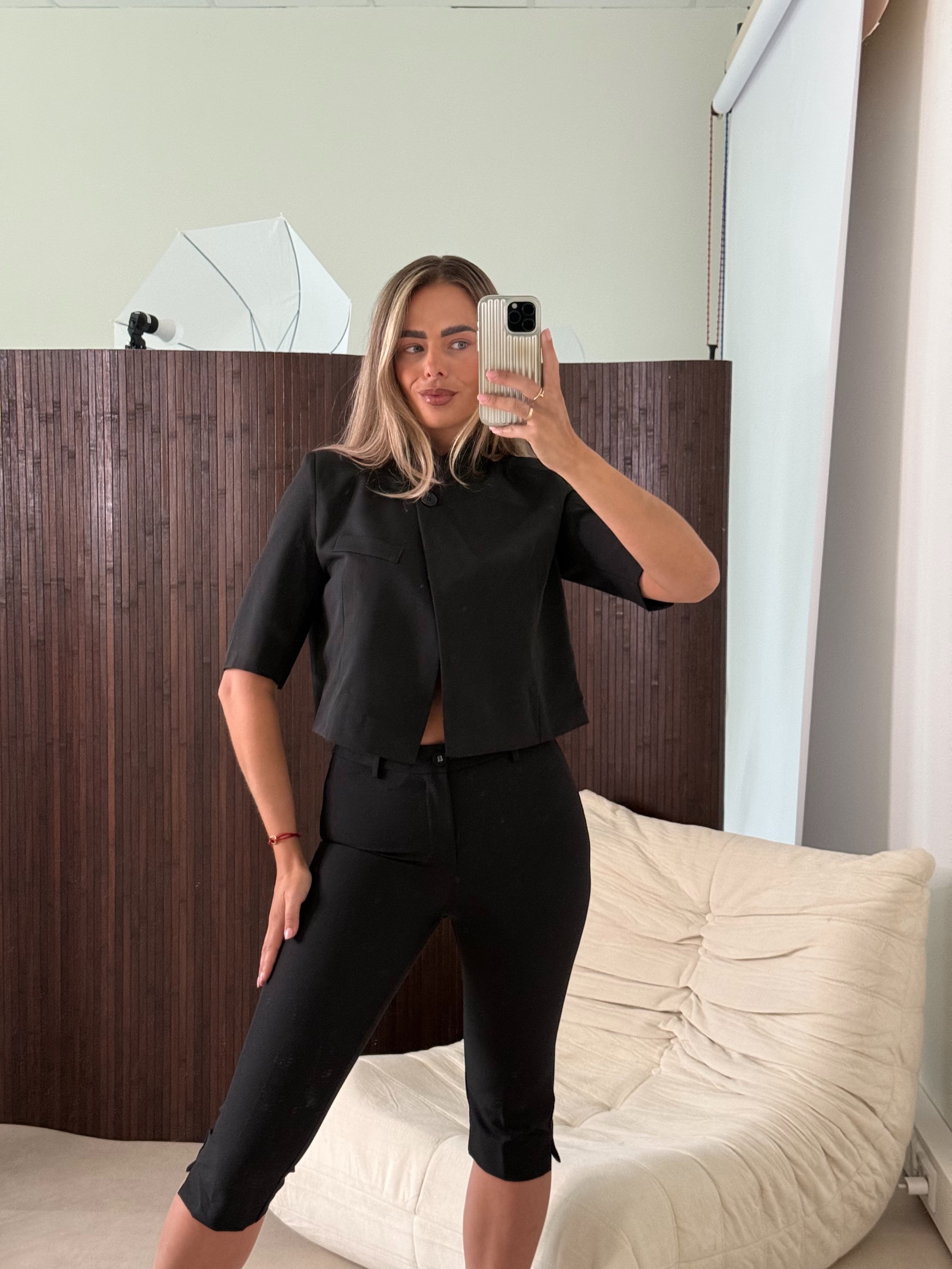 Korte Overslag Blazer Zwart | Kate