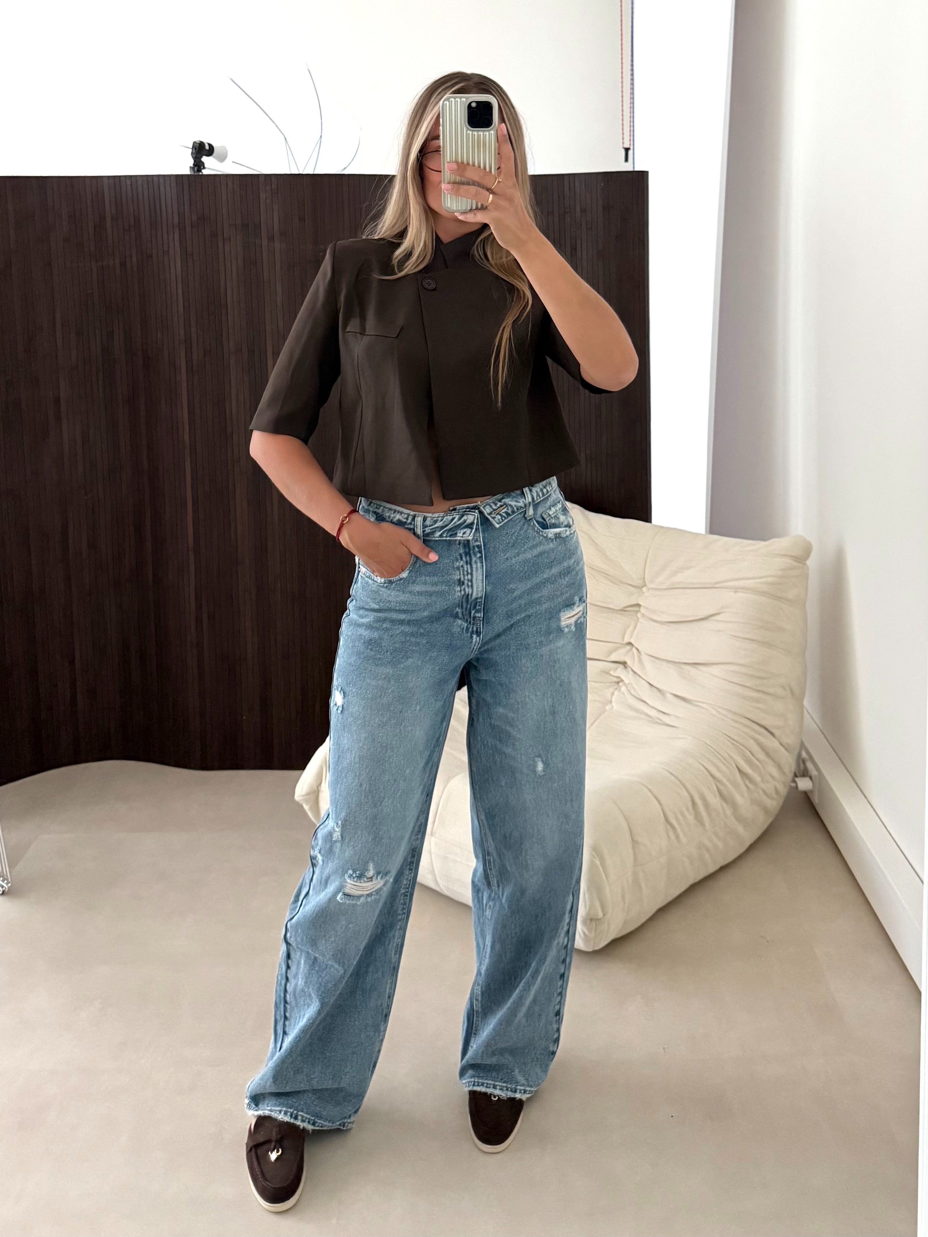 Korte Overslag Blazer Bruin | Kate