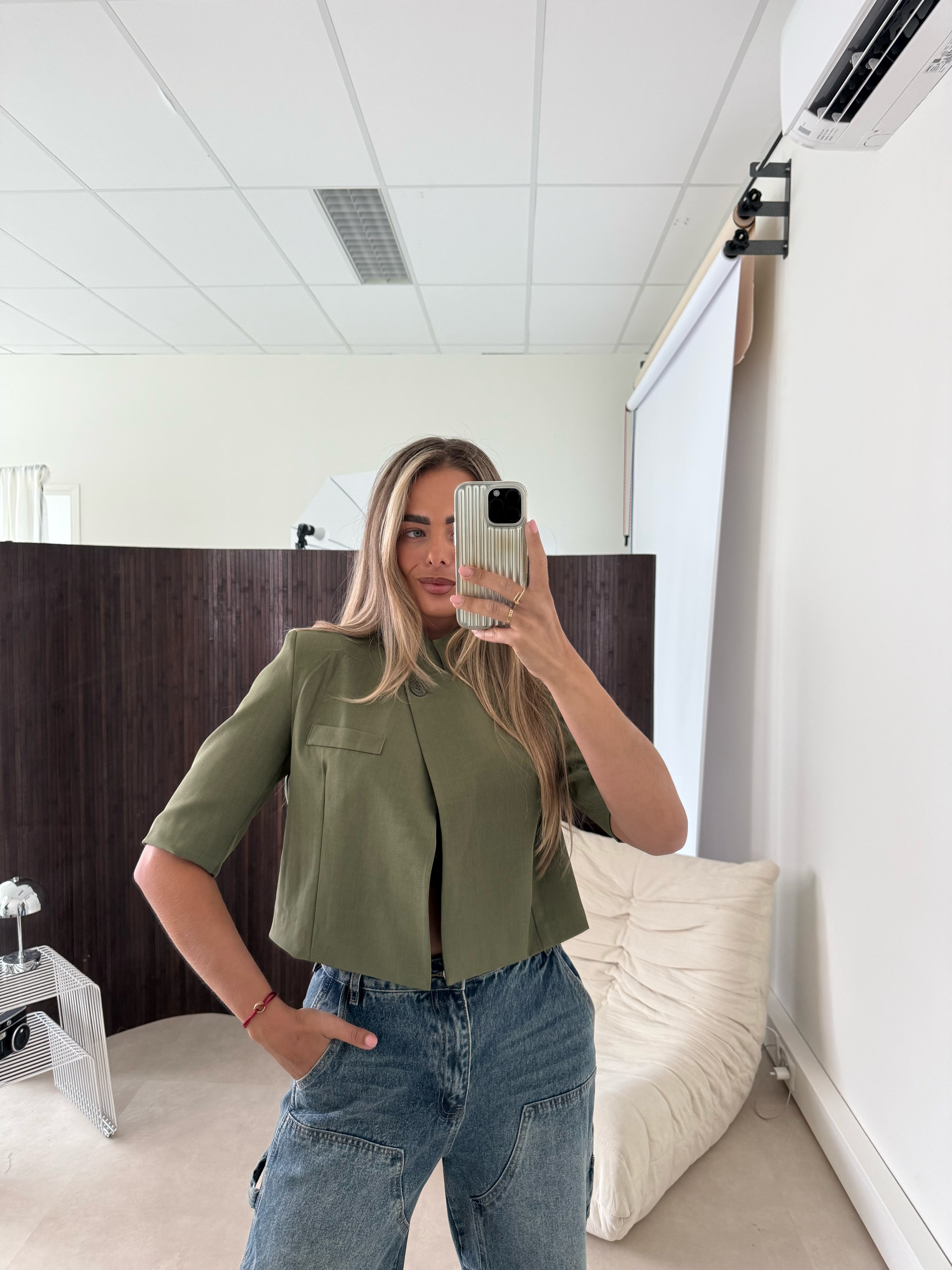 Korte Overslag Blazer Army Groen | Kate