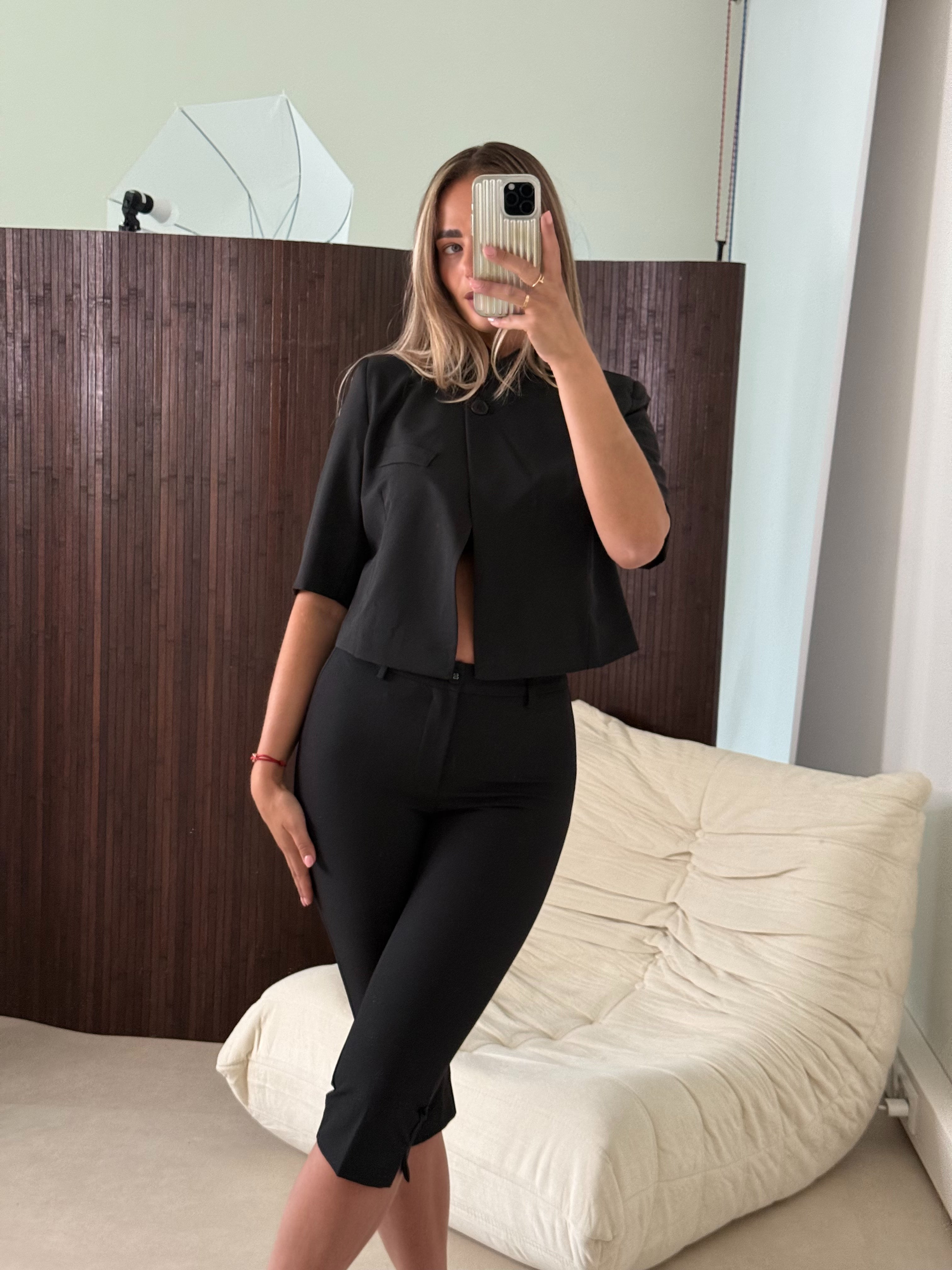 Korte Overslag Blazer Zwart | Kate
