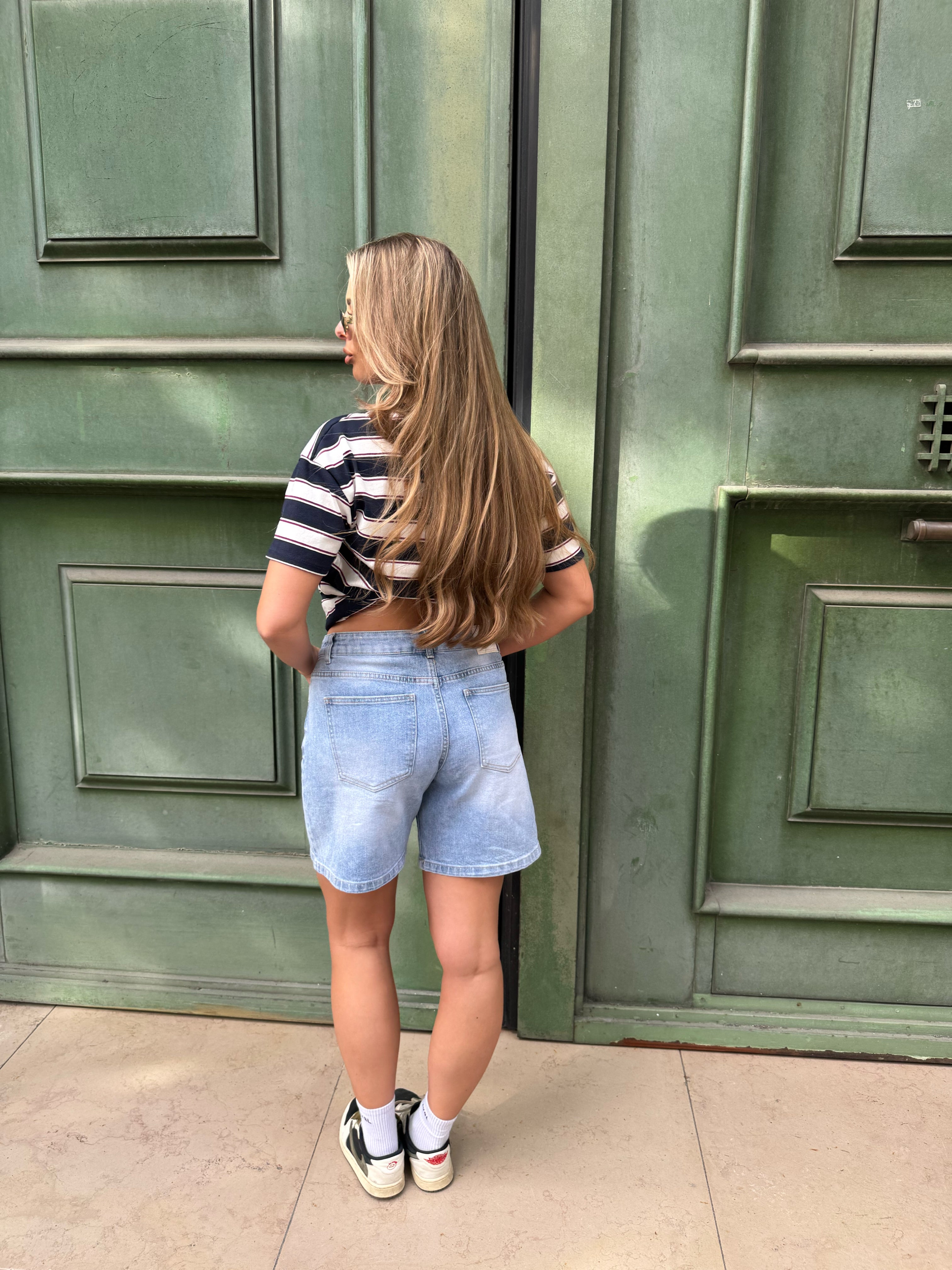 Denim Jort Stretch Blauw | Senna