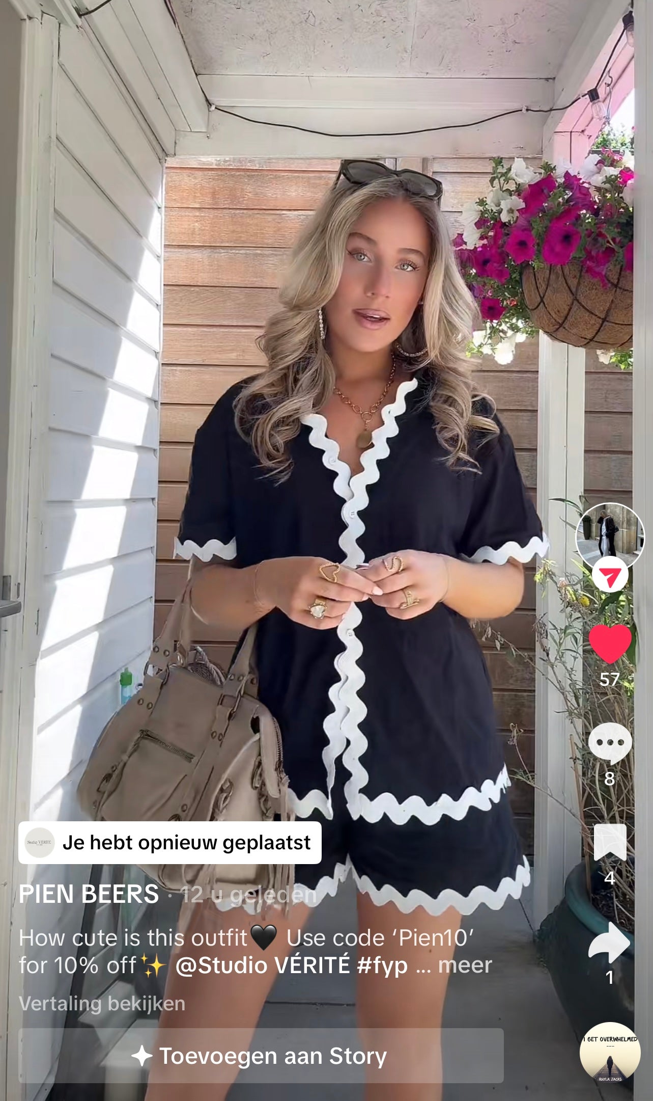 Two Piece Set Zwart Wit | Wavy