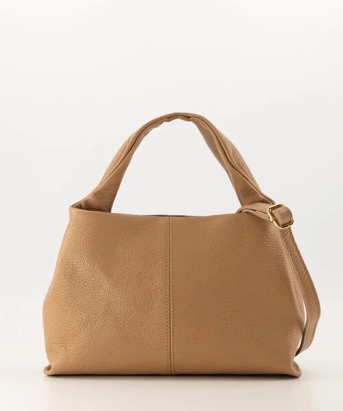 Leren Damestas Met Hengsel Camel | Polly